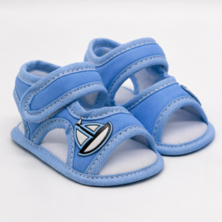 Sandália Tecido Menino Recém Nascido Papete Tecido Bebê Cinza Azul Bebê Saída de Maternidade em Oferta na Shopee