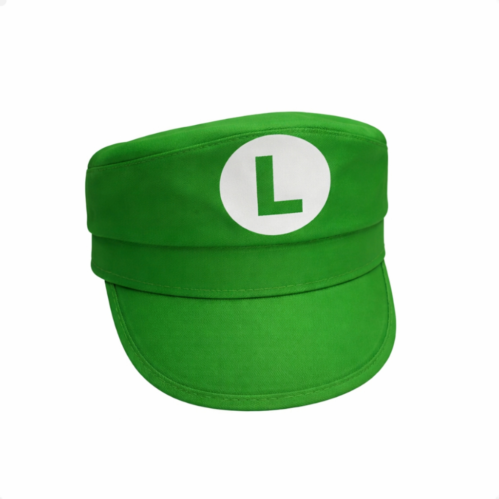 Boina Chapéu Touca Super Mario Bros Cosplay Fantasia - Luigi