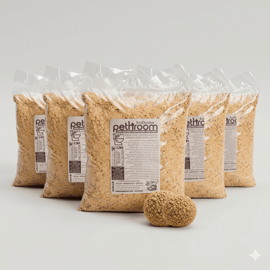 11 KG AREIA GATO MANDIOCA MILHO SOJA DESCARTE NO VASO BIODEGRADAVEL