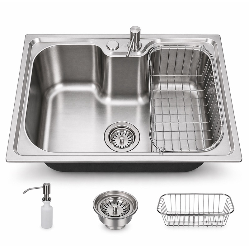 Cuba Gourmet Luxo Premium Inox 50x40 + Valvula + Cestinho + Dispenser Detergente
