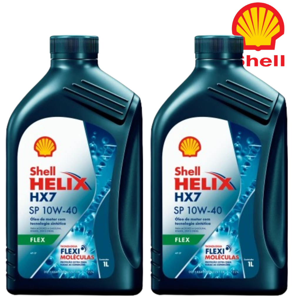 Kit 2 Oleo Motor 10w40 Shell Helix Hx7 Semi Sintetico Api Sp