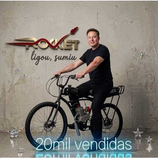 SEMI MONTADA Bicicleta Motorizada Moskito 80cc Aro 26 com Freio a Disco