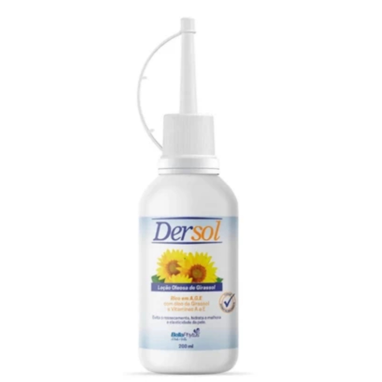 Dersol Loção Óleosa de Girassol e vitaminas A e E 200ml