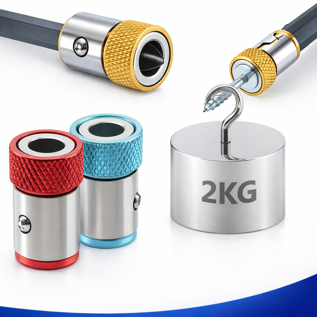 Kit 1/3/6 Anel Magnético Universal para Parafusadeira – Bits de Chave de Fenda Magnetizados