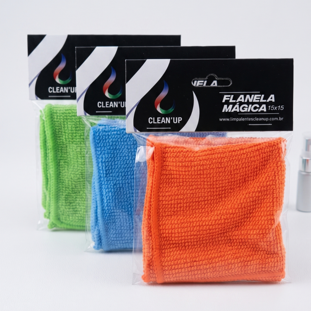 KIT 3 FLANELAS MÁGICA MICROFIBRA LIMPEZA DE TELAS CELULAR ÓCULOS COMPUTADOR RELOGIO