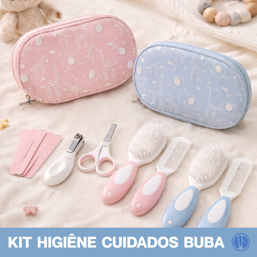 Kit Higiene Manicure Cuidados Bebê Buba com Estojo