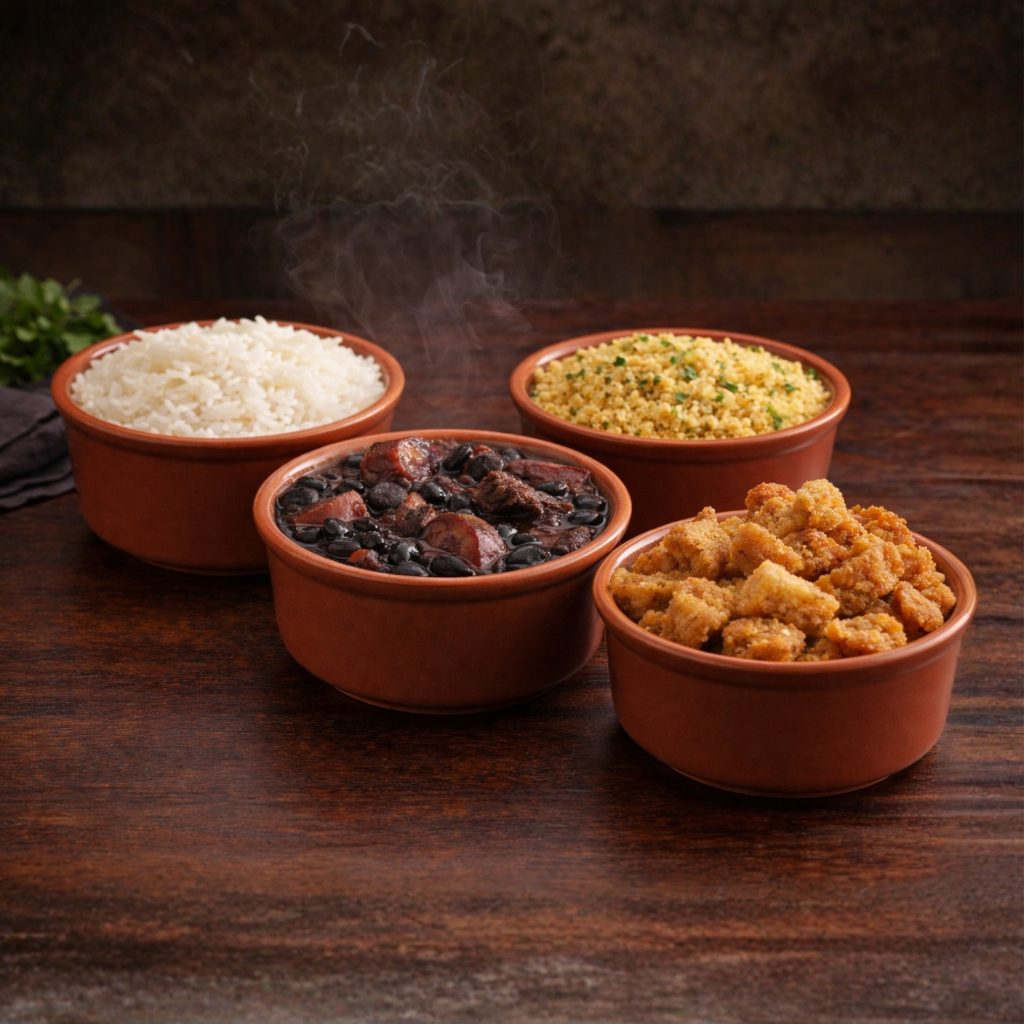 Kit 4 Cumbucas Tigela Cerâmica Para Feijoada 750ml Servir Arroz Farofa Torresmo Restaurante