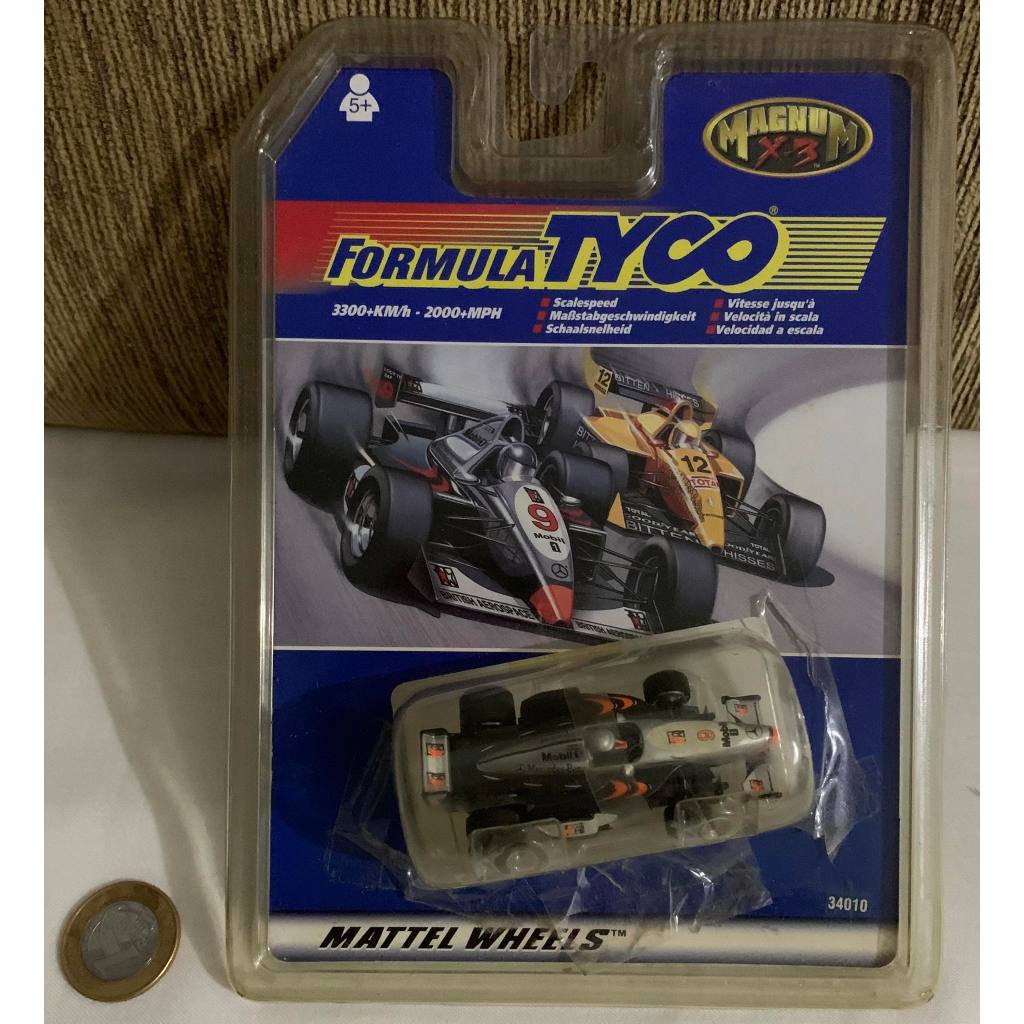 carro de autorama formula tyco ho mattel mclaren semi novo usado uma vez somente