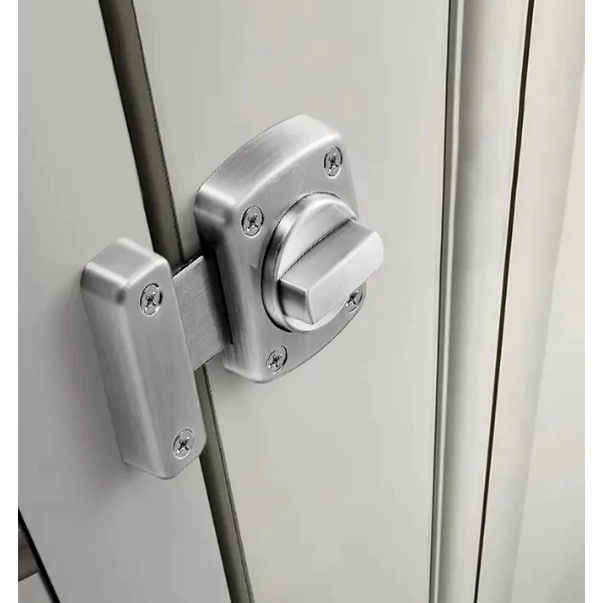 Fechadura Trava De Segurança de Porta Aço Inox Tranca Anti Roubo Fácil Instalação