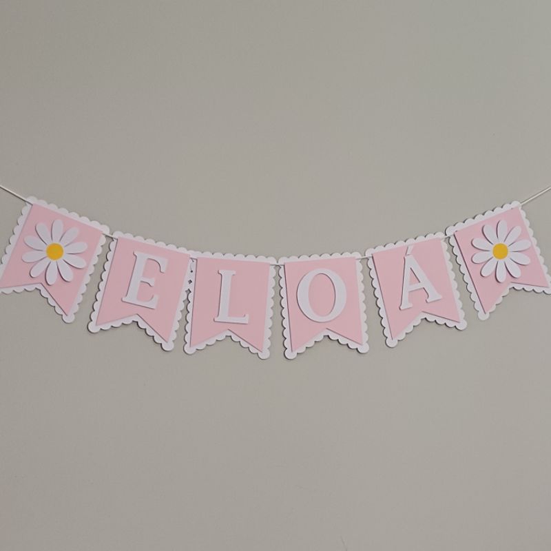 ***ENVIO RÁPIDO***Varal com nome,bandeirinhas, bandeirolas 3d /aniversário/margarida***Leia a Descrição *** em Oferta na Shopee