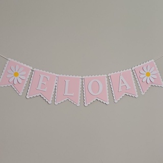 ***ENVIO RÁPIDO***Varal com nome,bandeirinhas, bandeirolas 3d /aniversário/margarida***Leia a Descrição *** em Oferta na Shopee