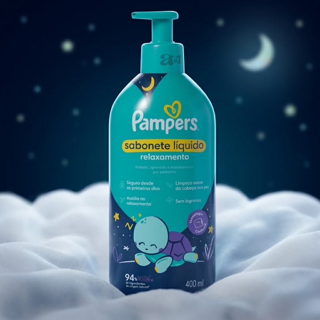 Sabonete Líquido Pampers Relaxamento 400ml Bebê Camomila Lavanda