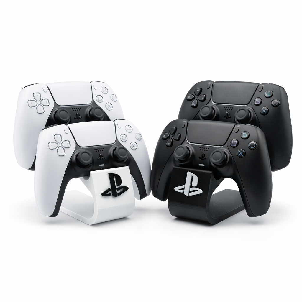 Suporte Duplo para Controle PS5 PS4 DualSense DualShock Organizador Gamer Base Mesa