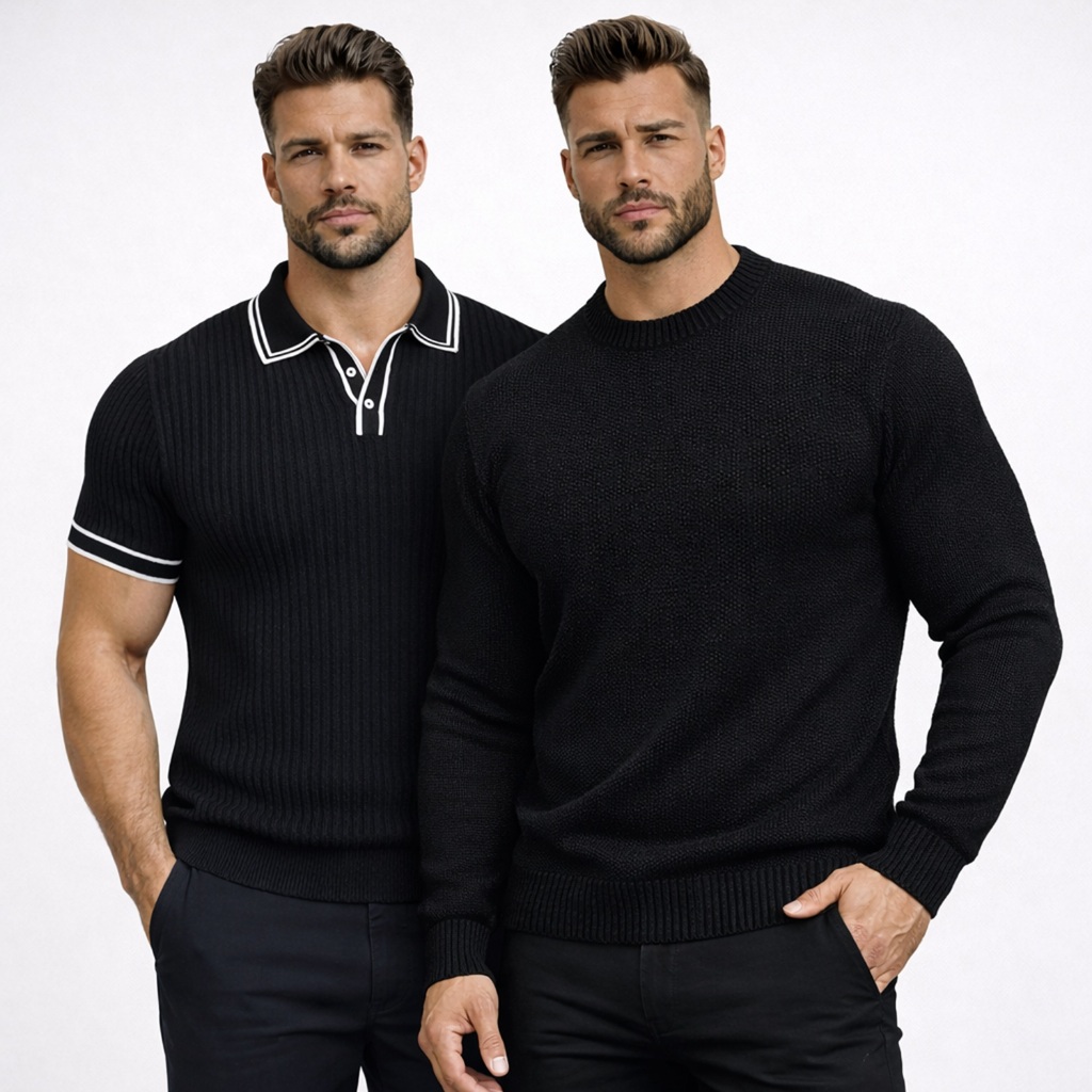 Conjunto Masculino Camisa Polo Moderna Blusa de Frio Masculina Estilosa