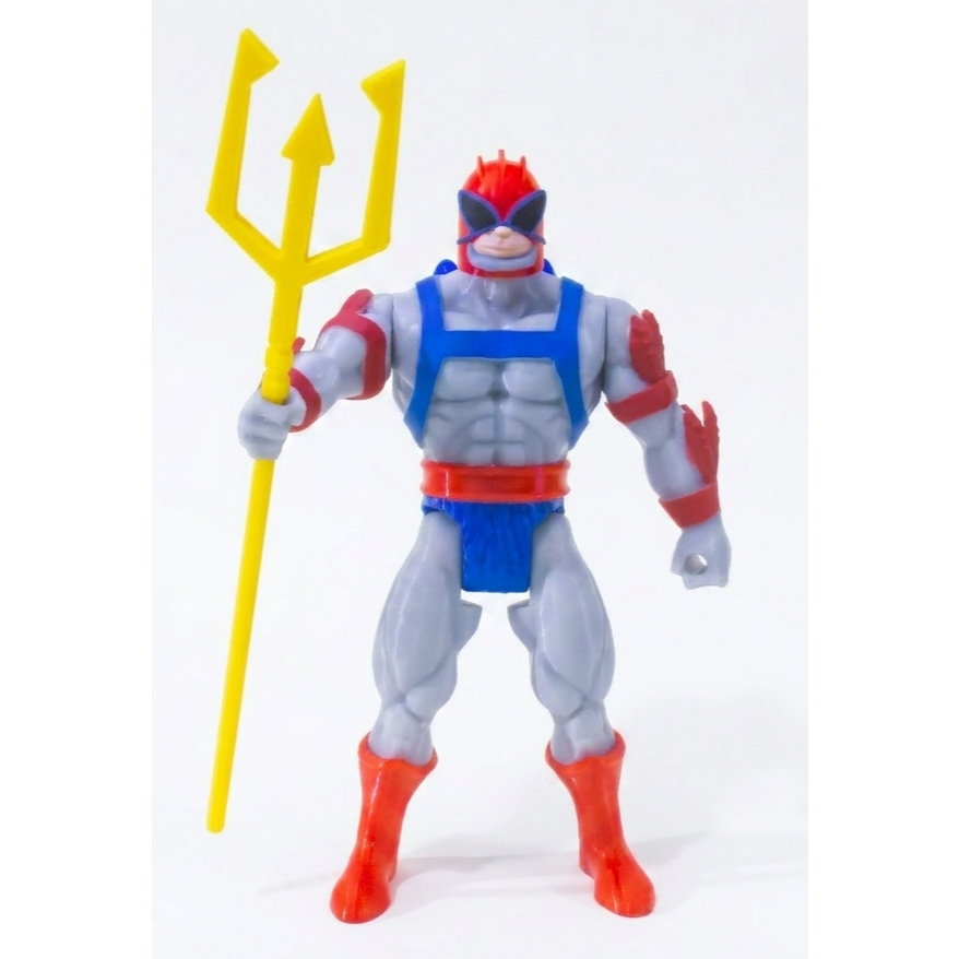 Stratos desenho animado He Man anos 80 Retrô Boneco Articulado 3D 13cm Action Figure