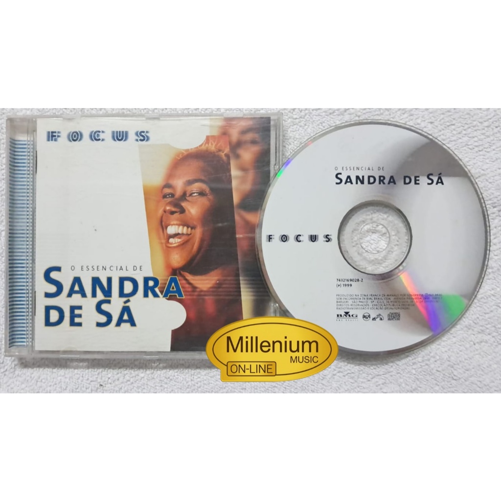 CD Sandra De Sá Série  Focus  O Essencial De Sandra de Sá 1999 Original Gravadora Colecionador Ótimo Estado