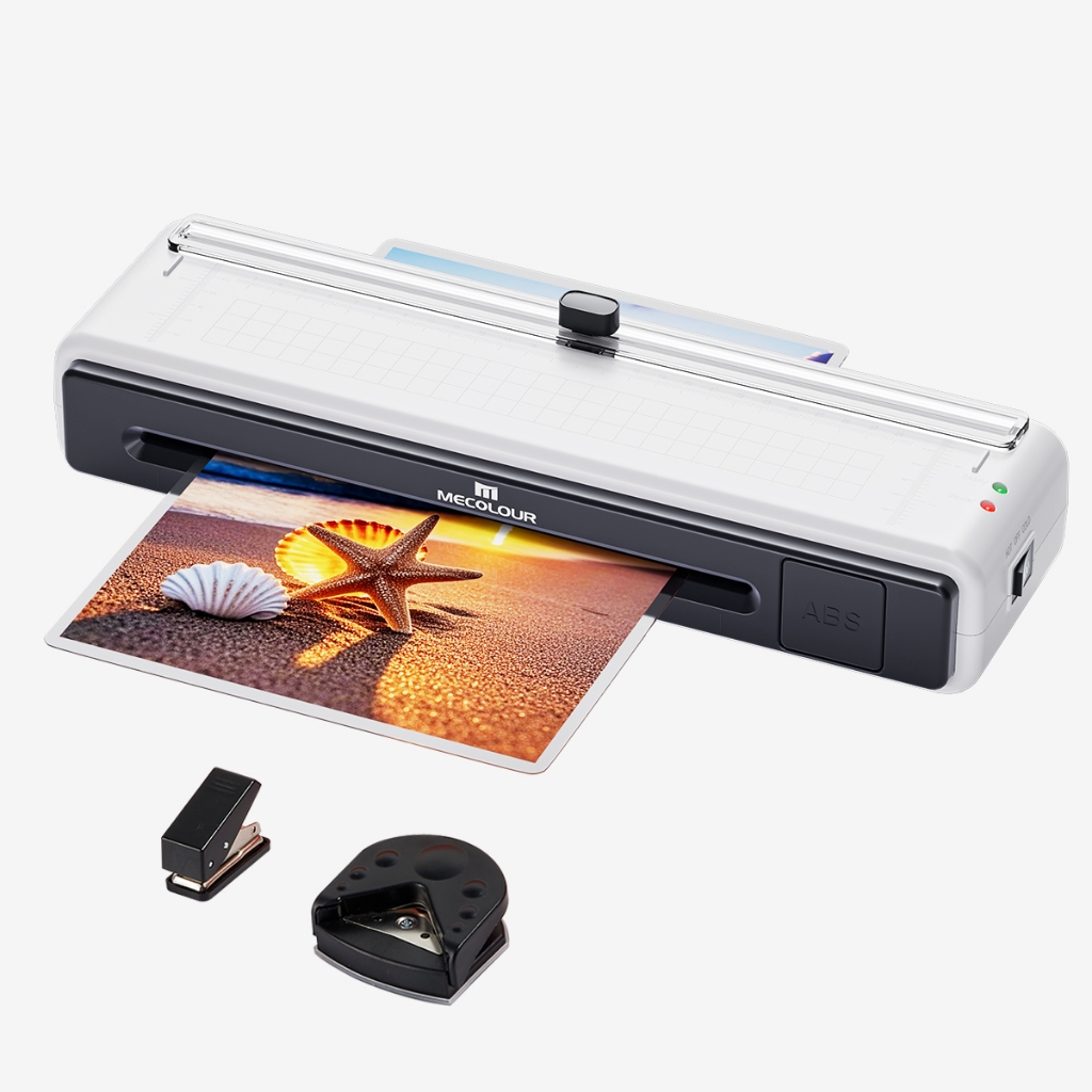 Plastificadora A4/A5/A6 3 em 1 com Refiladora 110/220V Quente/frio MECOLOUR