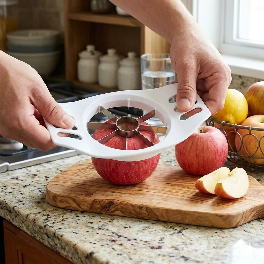 Cortador Fatiador Em Aco Inox Frutas Legumes Fatiador Maçã