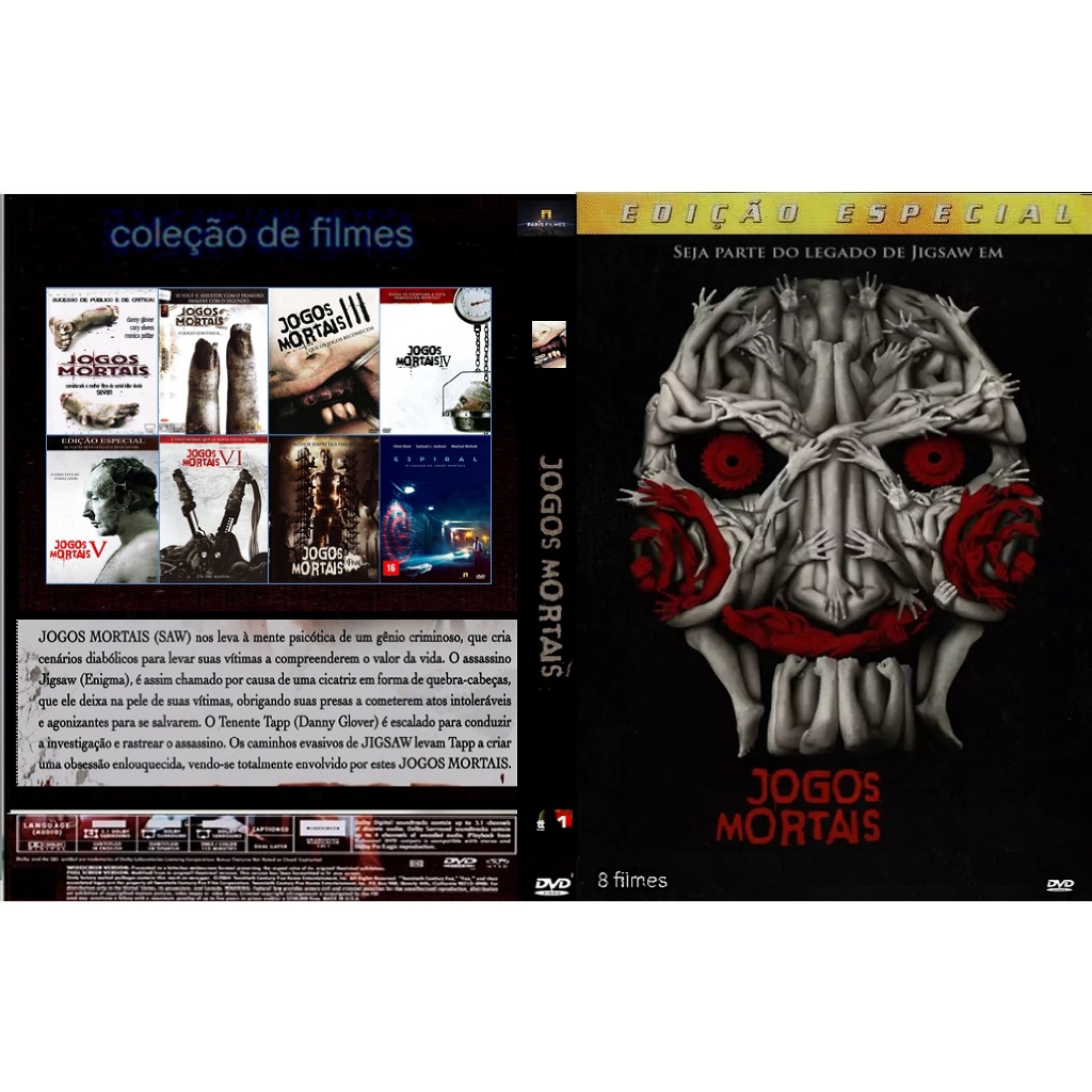Dvd Coleção Jogos Mortais - Completa - Raríssimo - (8 Dvds)