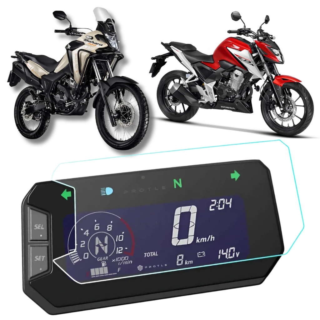 Película Protetora Velocímetro Moto ANTI RISCO HONDA XRE 300 SAHARA CB 300F TWISTER TPH PREMIUM