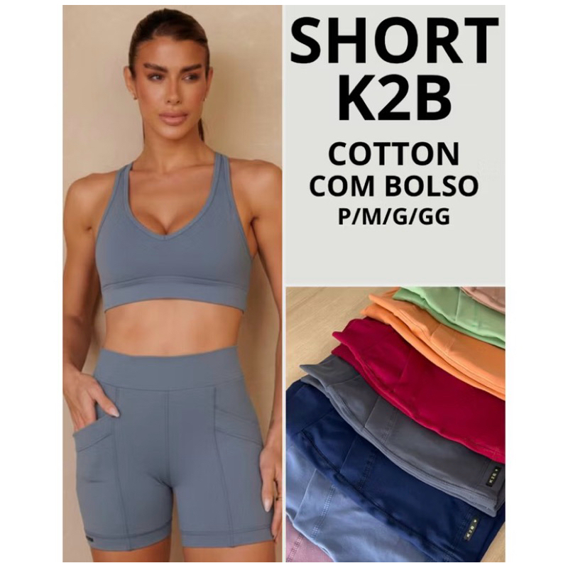 Short K2b Original Dulia com bolsos laterais. ENTREGA 24HORAS