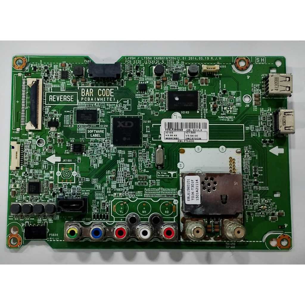 placa principal lg 49lf5400 cod. eax66167204