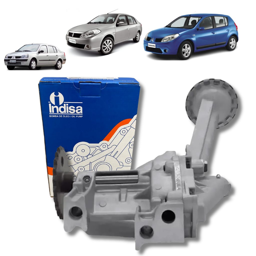 Bomba de óleo para veículos Renault: Clio, Duster, Kangoo, Logan, Mégane, Sandero, Scénic, Symbol 1.6 - Original Indisa