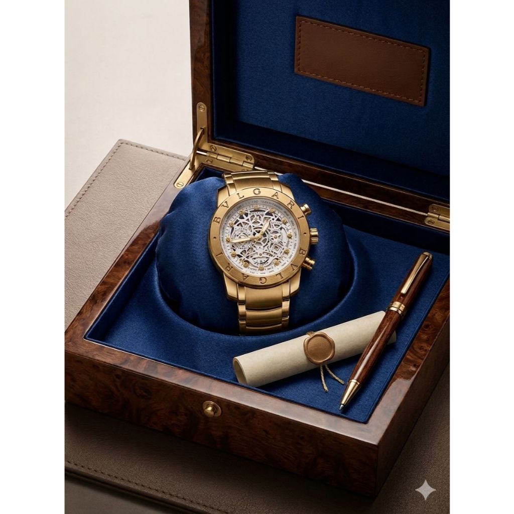 Relógio Masculino Skeleton Premium Luxo Edição Limitada Aço Inoxidável