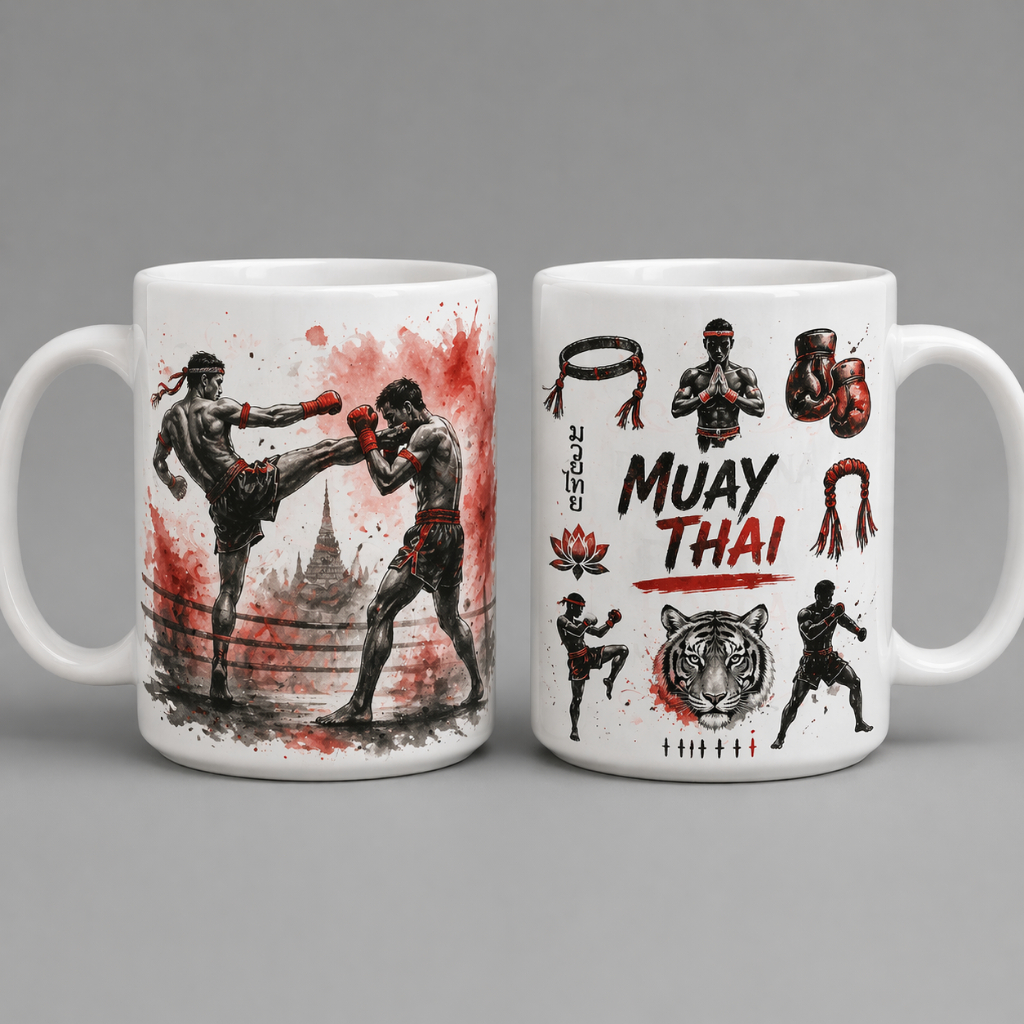 Canecas MUAY THAI | Presente muay thai | Porcelana Premium | presente criativo