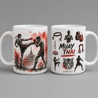 Canecas MUAY THAI | Presente muay thai | Porcelana Premium | presente criativo