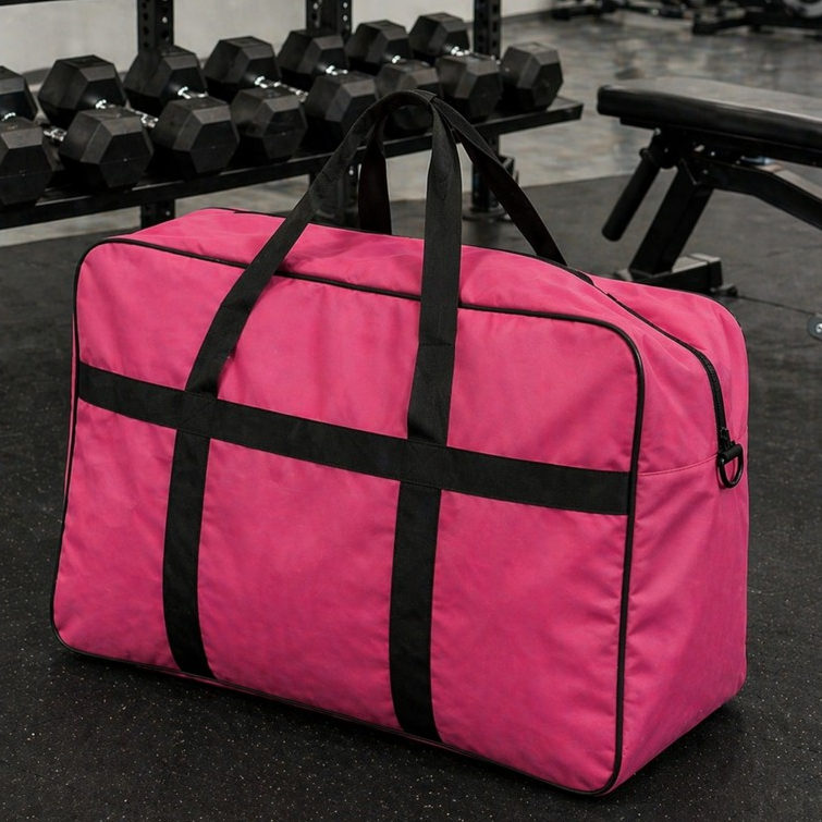 Bolsa Leve Academia Mulher Pink Sacola Viagem Malinha Avião Bordo Mala Lona De Mão Leve Resistente
