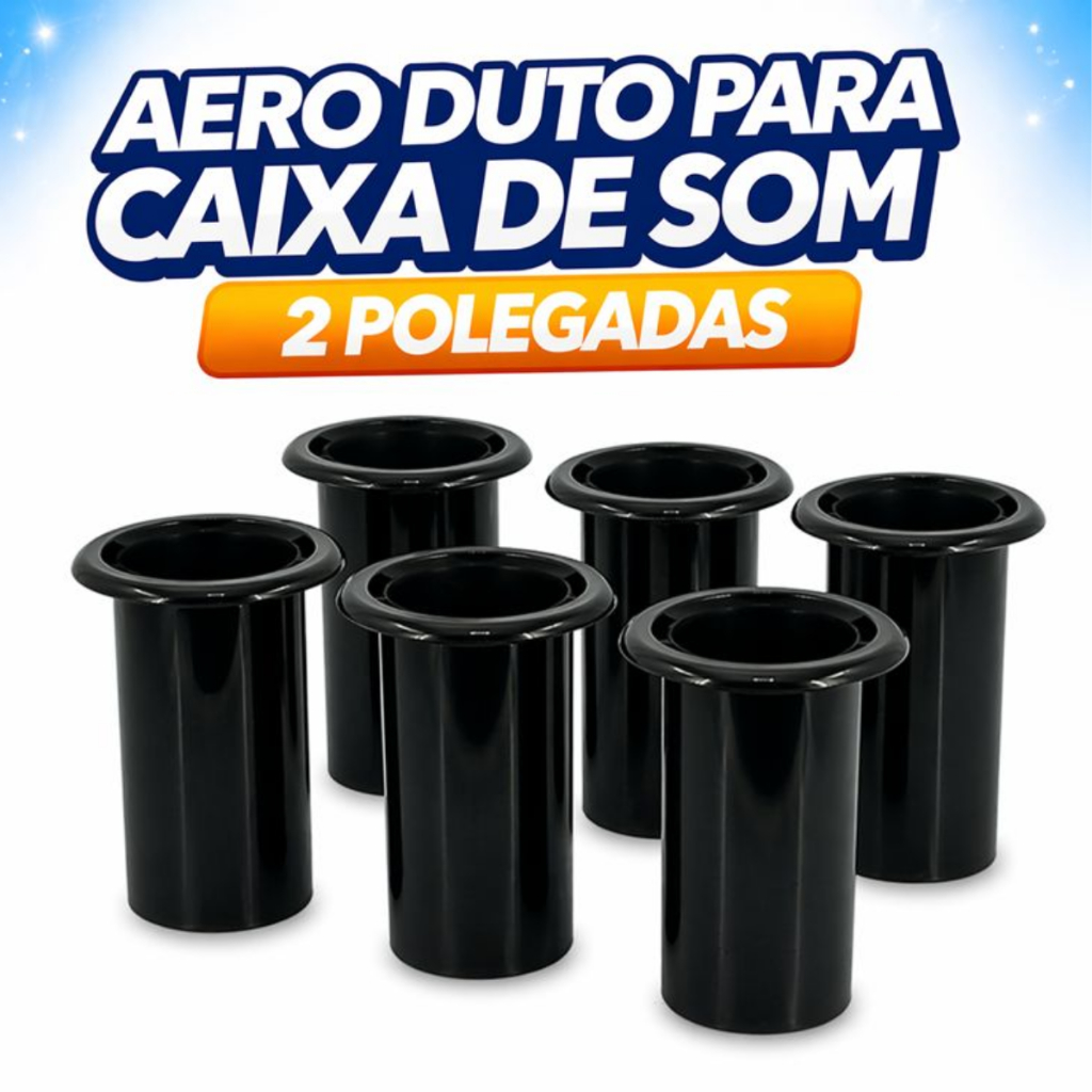 Aero Duto Para Caixa De Som 2 Polegadas Preto