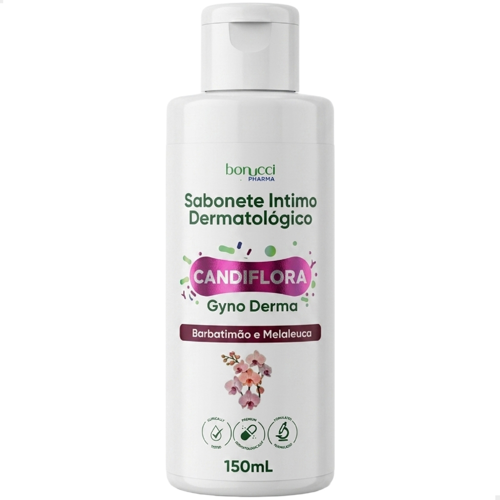 CANDIFLORA GYNO DERMA SABONETE INTIMO 150ml BEM ESTAR INTIMO TEXTURA LEVE PREVINE CANDIDIASE FRESCOR