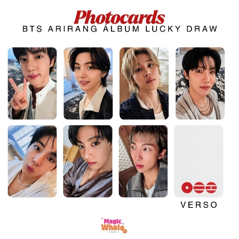 photocards bts arirang álbum luchy draw fanmade