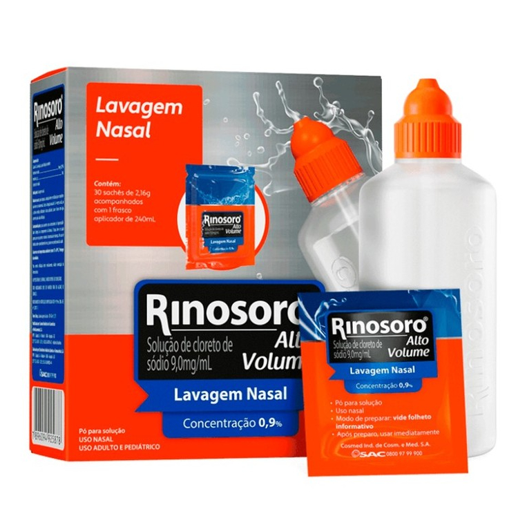 Rinosoro Alto Volume 30 sachês + 1 Frasco aplicador de 250mL