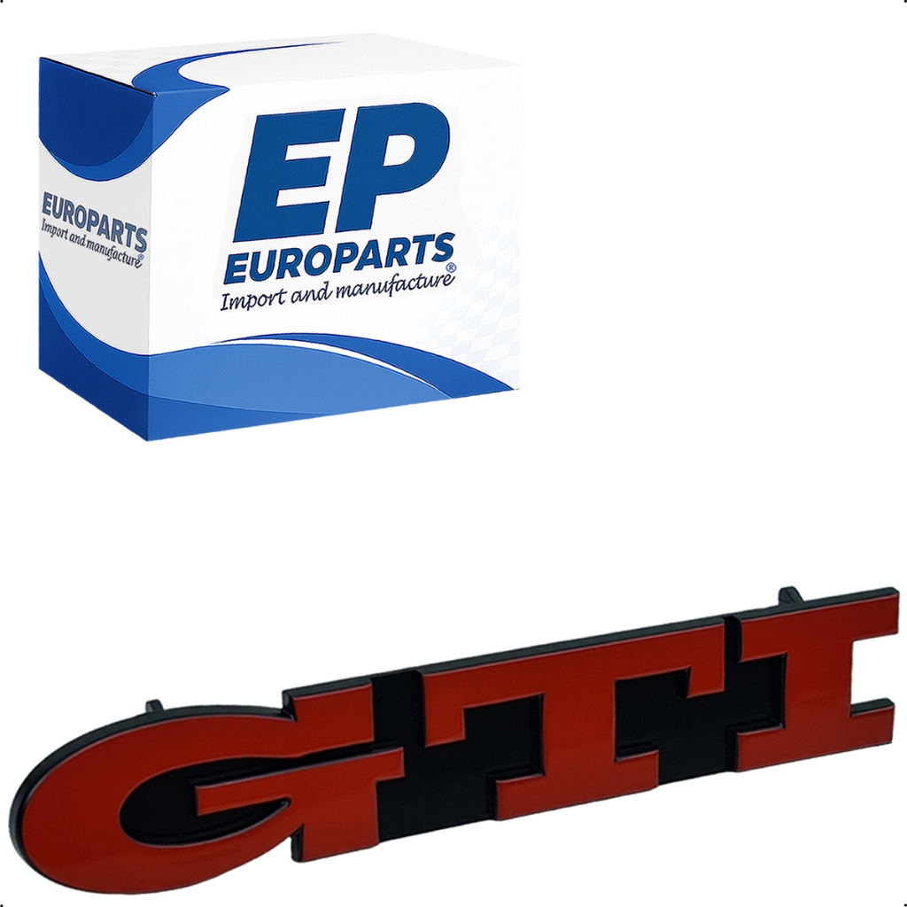 Emblema Premium GTI vermelho da grade frontal do Gol Bola e Parati Bola G2 8v 16v