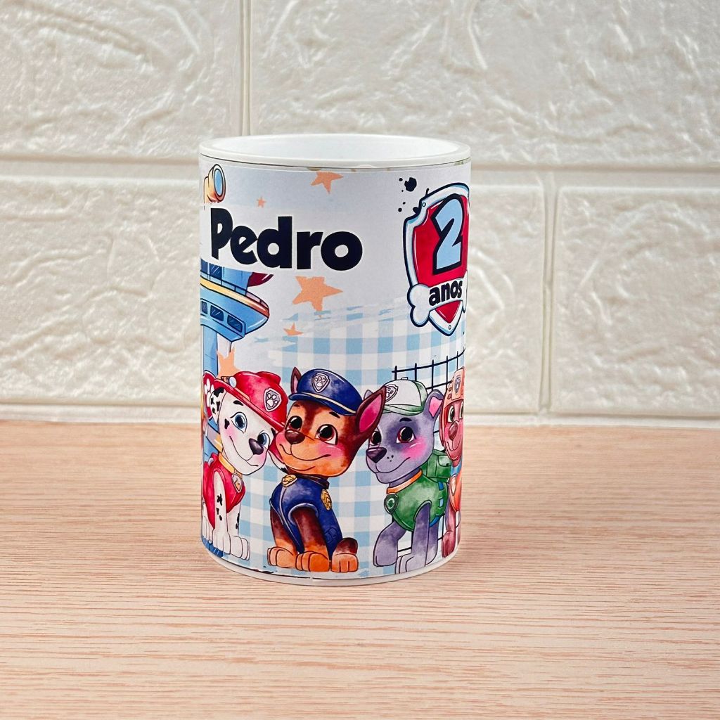 Cofrinho Personalizado Patrulha Canina | Lembrancinha Festa Infantil |Cofrinho Fazemos Qualquer Tema