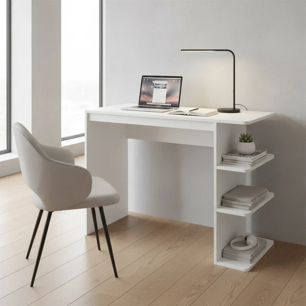 Mesa Escrivaninha Para Estudo Computador Quarto Escritório Branca