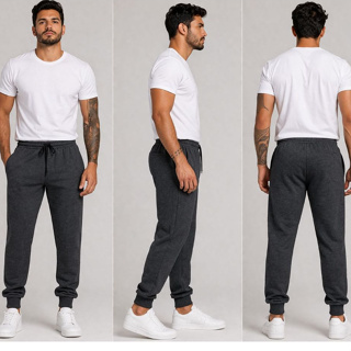 Calça  Moletom Masculino Casual com Cintura Ajustável em Oferta na Shopee