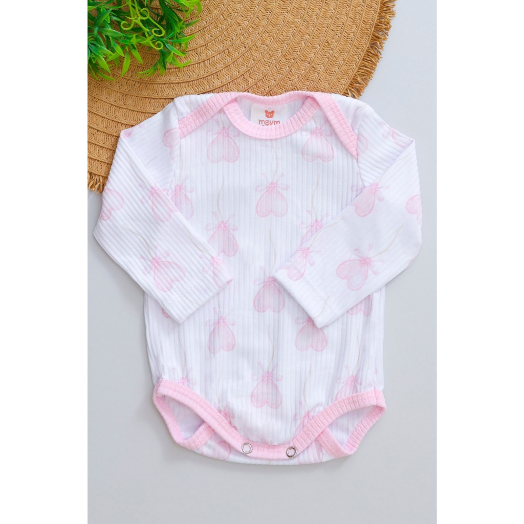 Body Bebê Longo Balão rosa