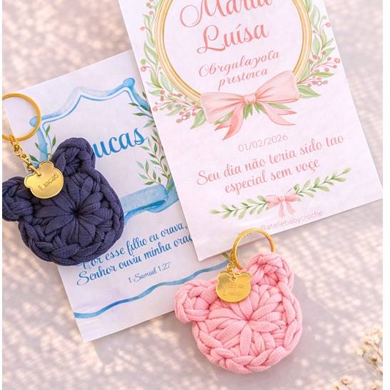 lembrancinha de urso para aniversario, batizado, nascimento, festa, personalizado com tag acrilica