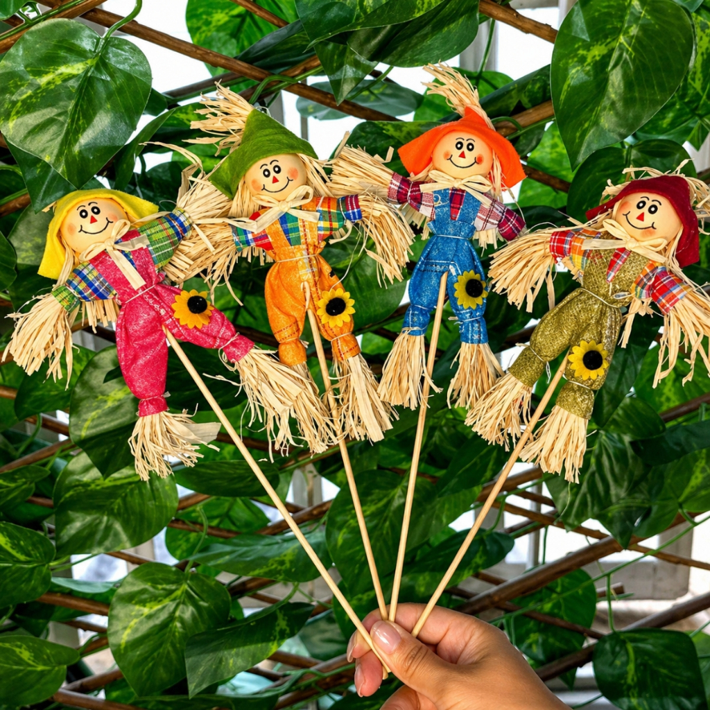 Mini Espantalho C/Palito Enfeite Decorativo Modelo Sortido Festa Junina São João Arraiá PartiuFesta