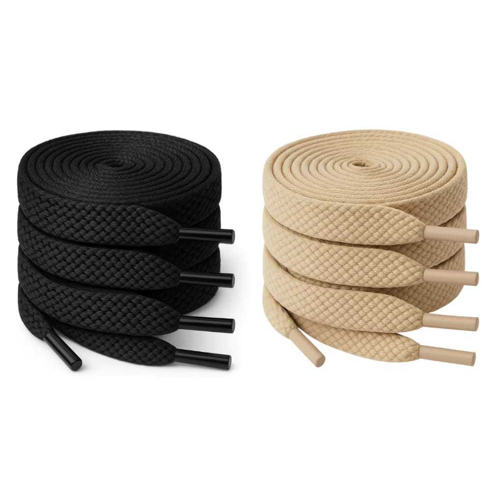 Kit 1 E 2 Pares Cadarço Chato para Sapato Tênis120cm Largo Adulto Infantil Esportivo Corrida Resistente Longo