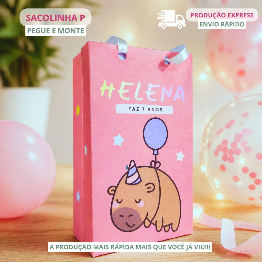 Sacolinhas Personalizadas Escolha seu tema / Lembrancinha Festa Infantil / Sacola Surpresa
