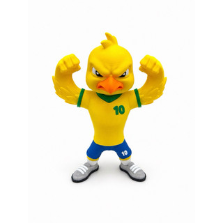 Mascote Canarinho Pistola copa Boneco Decorativo Futebol Alta Qualidade