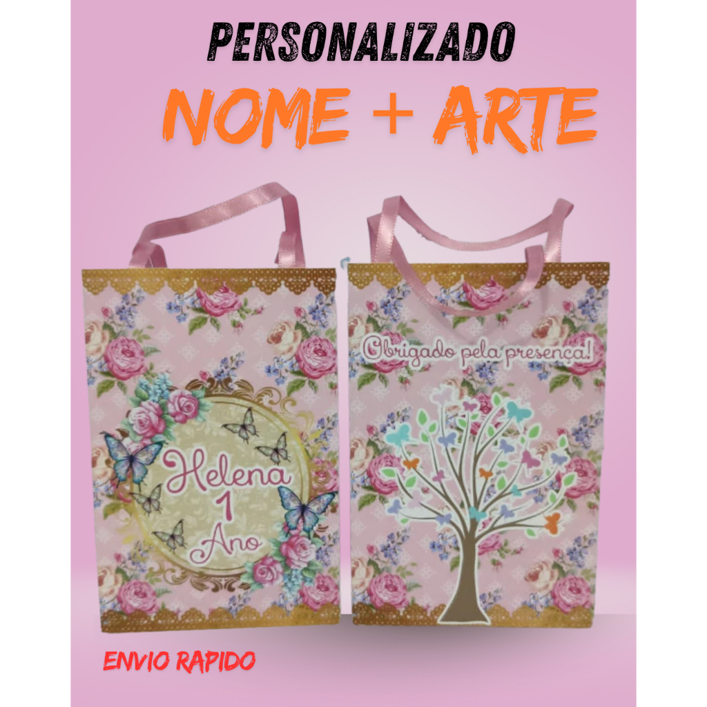 10 Sacolinhas Personalizadas Escolha seu tema / Lembrancinha Festa Infantil / Sacola Surpresa