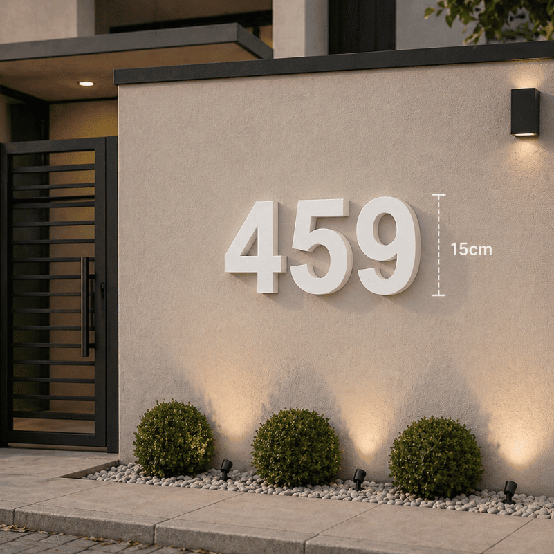 Número Residencial PVC Expandido 3D | Placa Moderna para Casa, Portão e Fachada | Fácil Instalação Envio Full