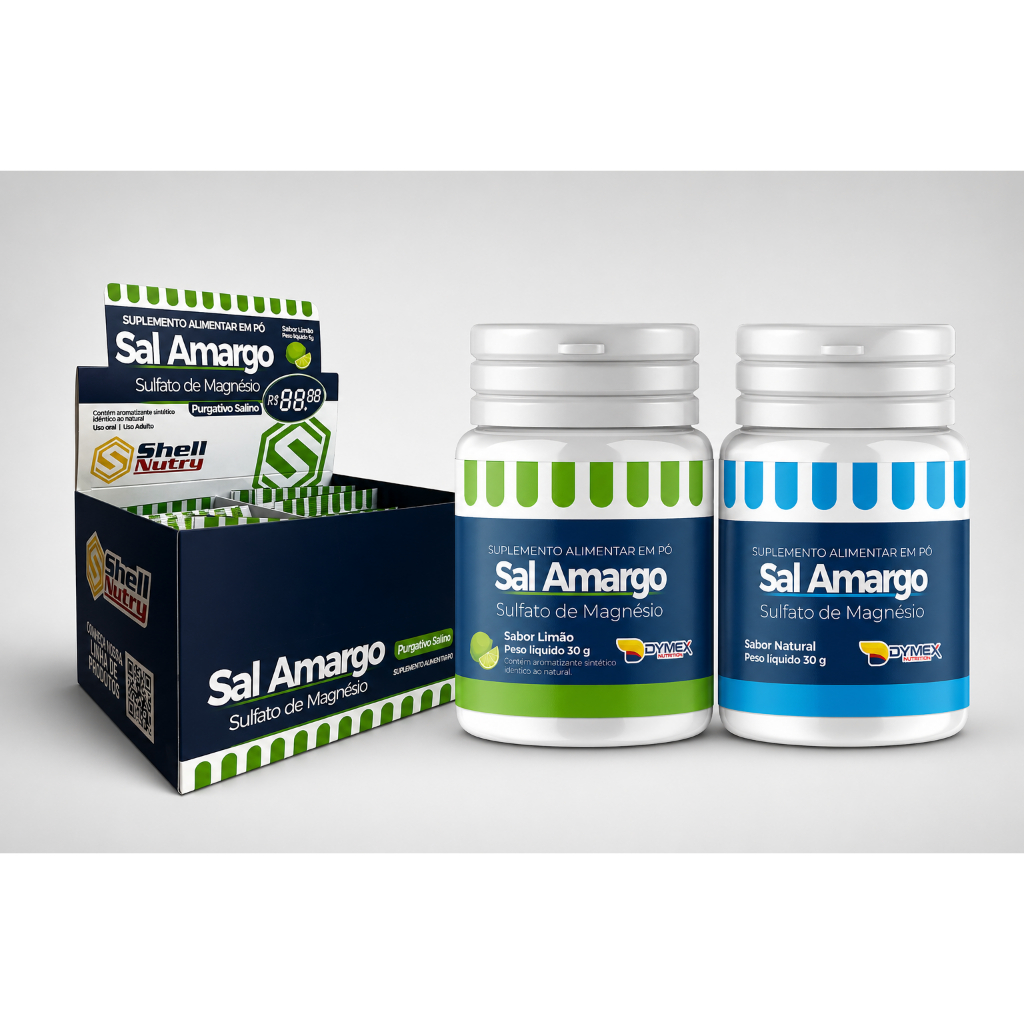 Sal Amargo em Pó  30g Limão e Neutro Dymex Nutrition