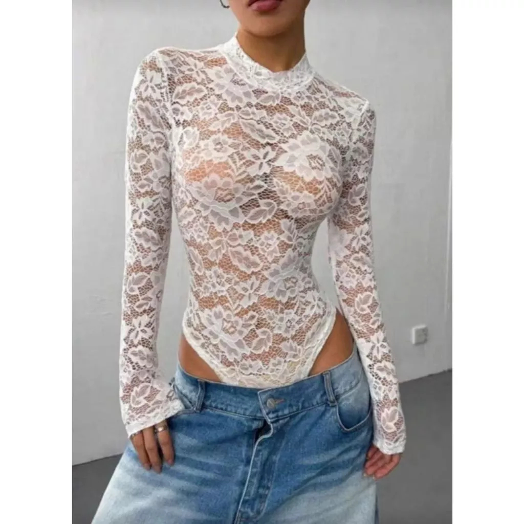 Body Renda Feminino Sexy Elegante Qualidade Premium