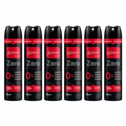 6X Desodorante Aerosol Above Men Feel Free Zero Alumínio 150ml